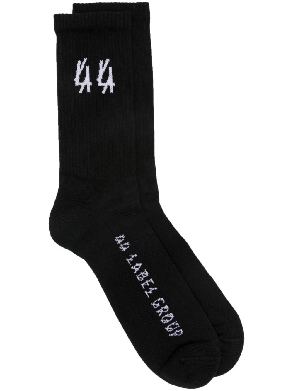 44 LABEL GROUP logo-intarsia mid-calf socks - Black von 44 LABEL GROUP