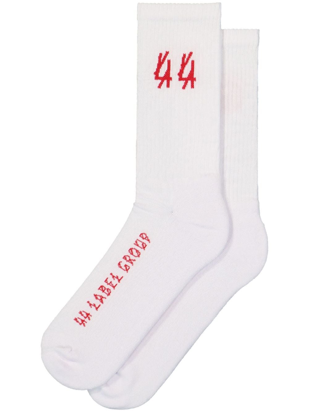 44 LABEL GROUP logo socks - White von 44 LABEL GROUP