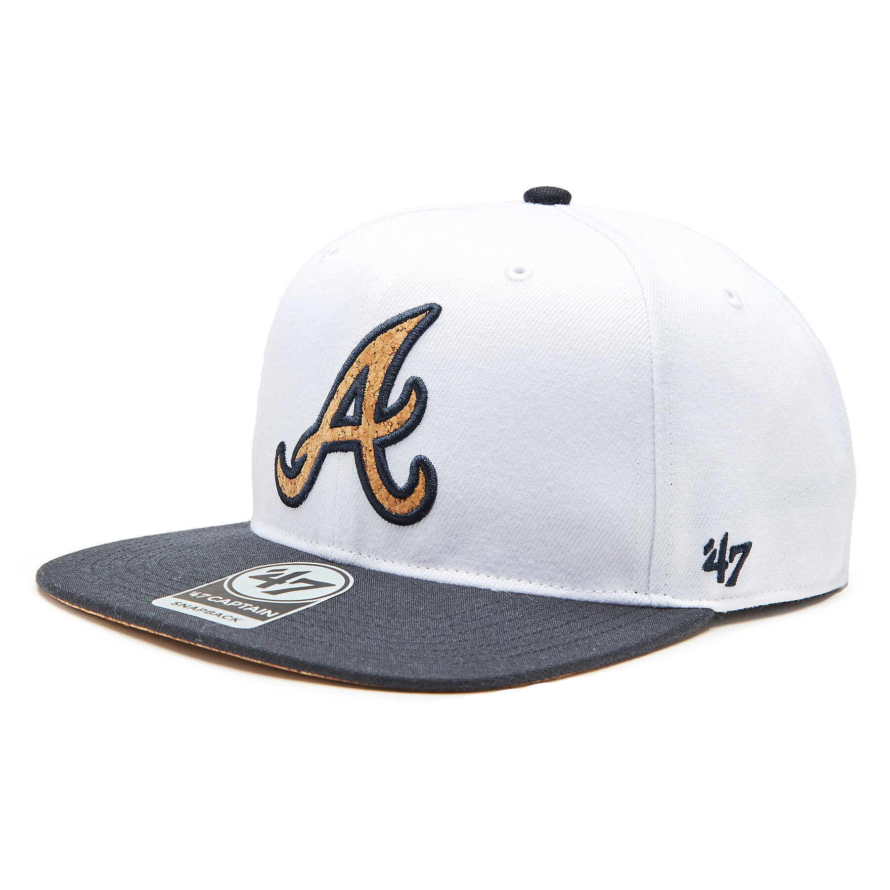 Cap 47 Brand MLB Atlanta Braves Corkscrew '47 CAPTAIN B-CORKS01WBP-WH Weiß von 47 Brand