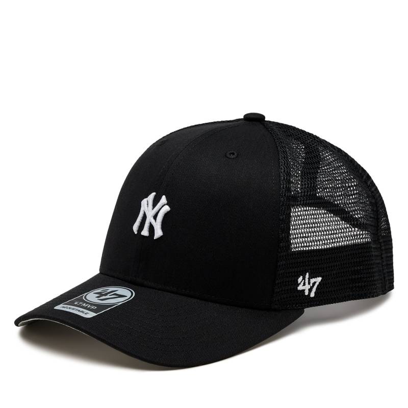 Cap 47 Brand MLB New York Yankees Base Runner Mesh 47 MVP B-BRNMS17CTP-BK Schwarz von 47 Brand