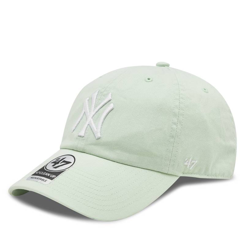 Cap 47 Brand Mlb New York Yankees '47 Clean Up W/ No Loop Label B-NLRGW17GWS-B0 Grün von 47 Brand