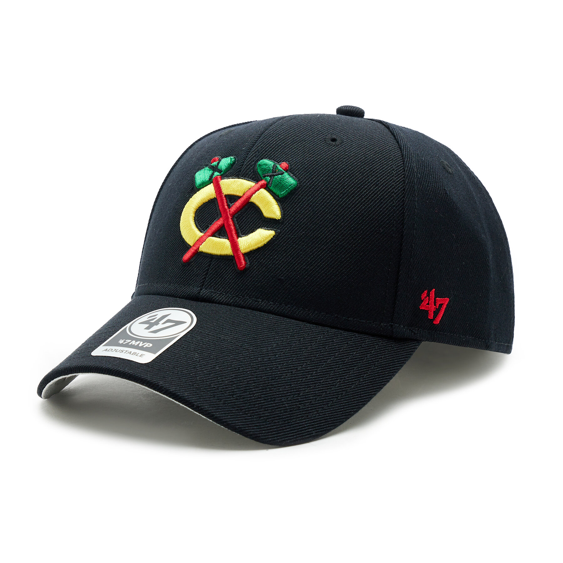 Cap 47 Brand NHL Chicago Blackhawks '47 MVP H-MVP04WBV-BKD Schwarz von 47 Brand