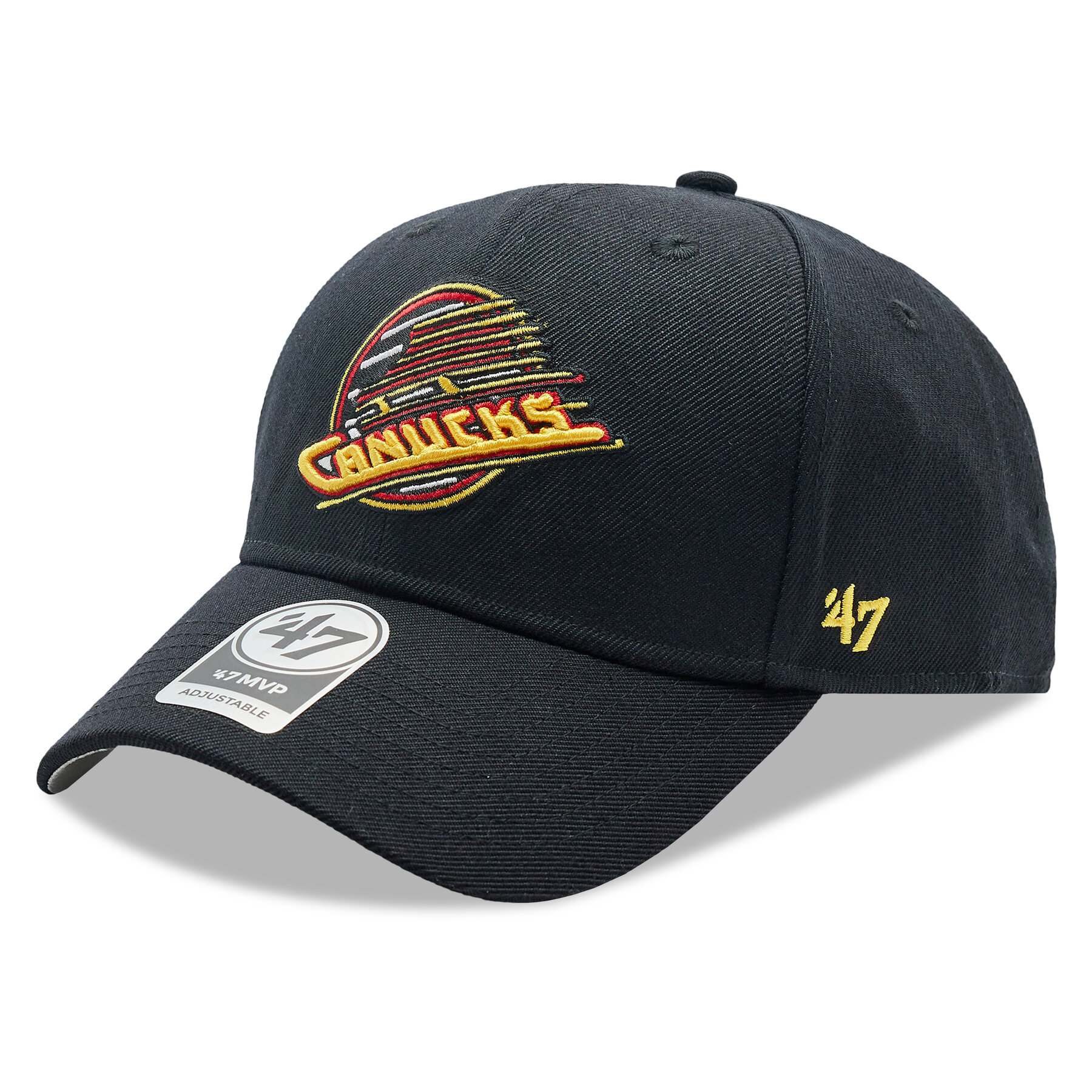 Cap 47 Brand NHL Vintage Vancouver Canucks '47 MVP HVIN-MVP19WBV-BK85 Schwarz von 47 Brand