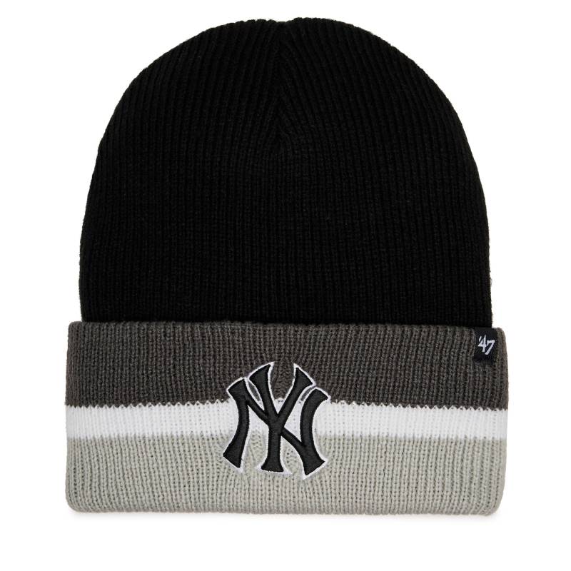 Mütze 47 Brand MLB New York Yankees Split Cuff 47 B-SPLCC17ACE-BK Schwarz von 47 Brand