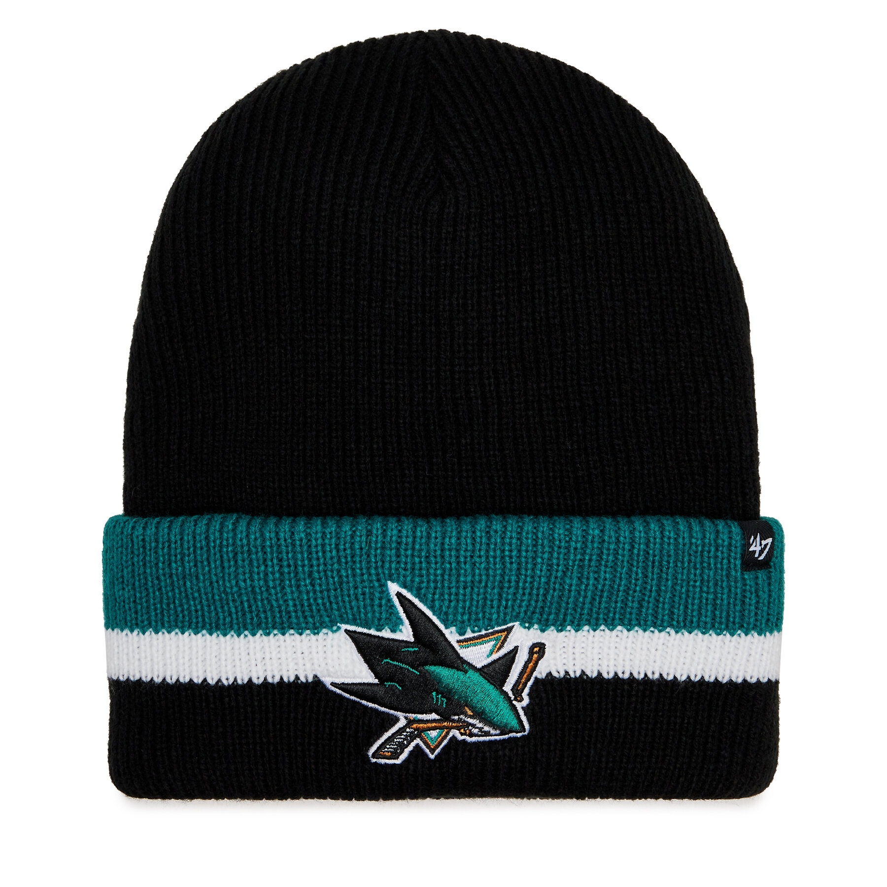 Mütze 47 Brand NHL San Jose Sharks Split Cuff 47 H-SPLCC22ACE-BK Schwarz von 47 Brand