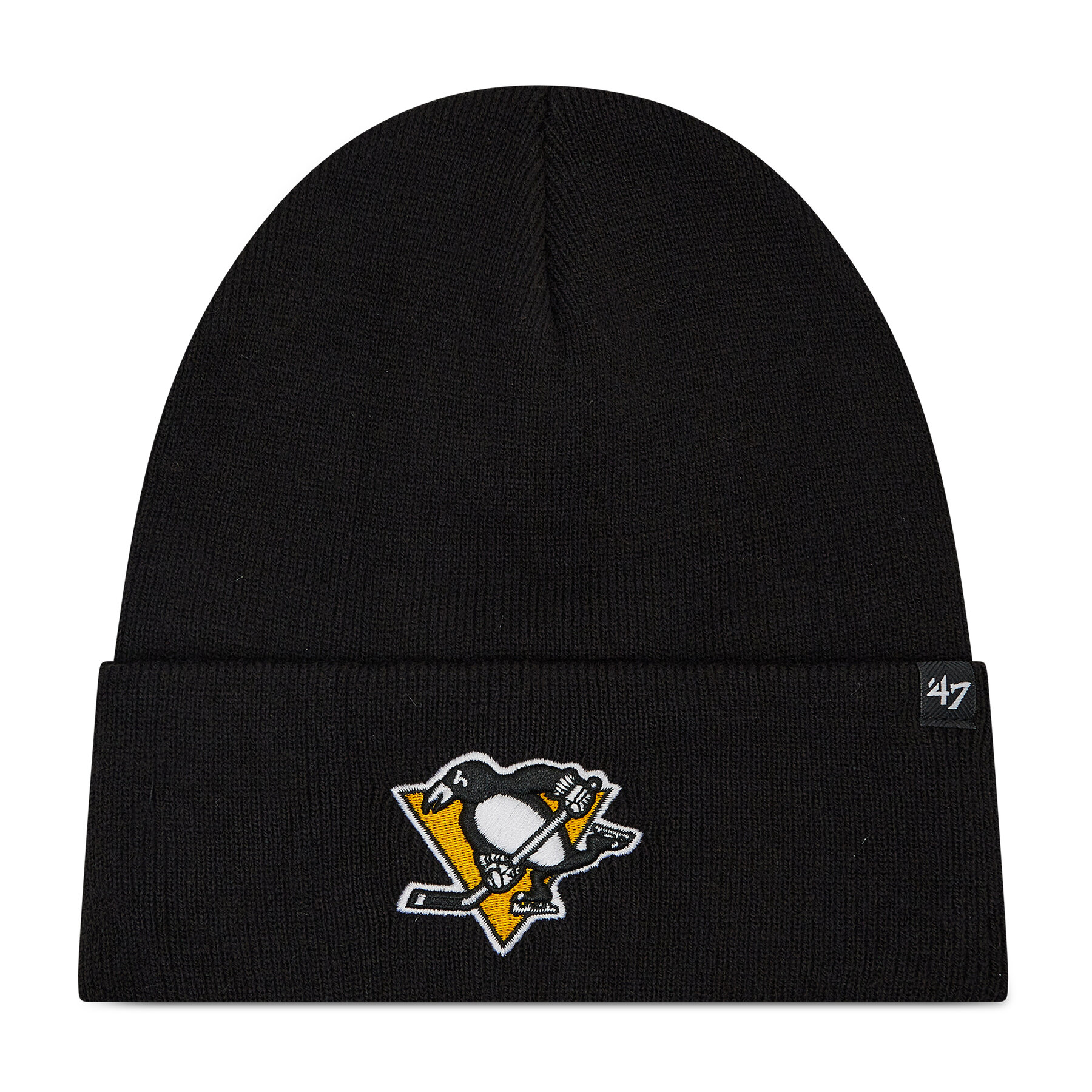 Mütze 47 Brand Nhl Pittsburgh Penguins Haymaker '47 Cuff Knit H-HYMKR15ACE-BK Schwarz von 47 Brand