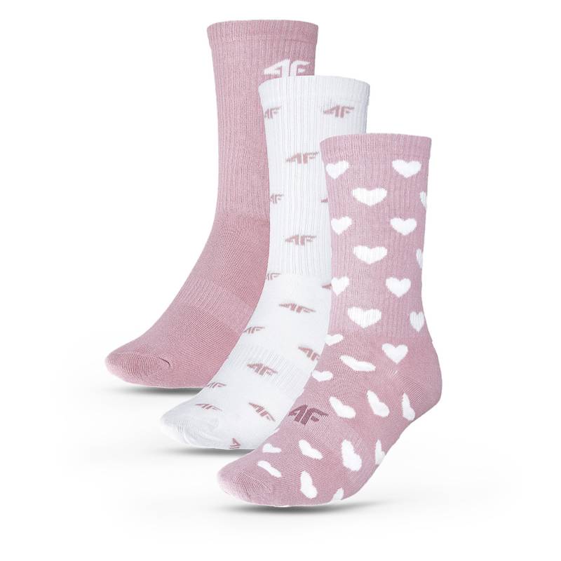 3er-Set hohe Unisex-Socken 4F 4FJWAW24USOCF298 Bunt von 4F