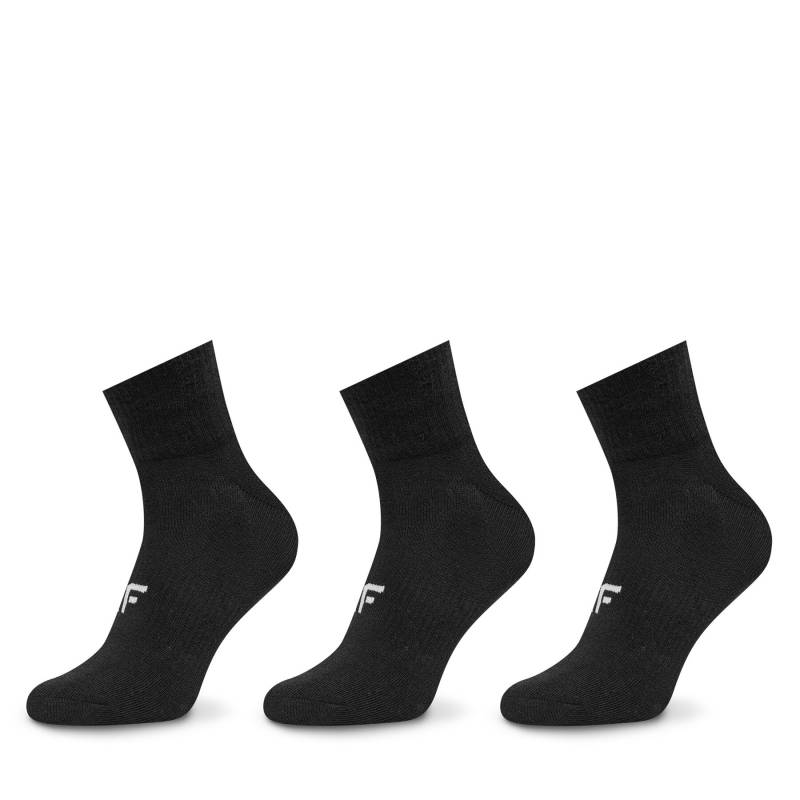 3er-Set hohe Unisex-Socken 4F 4FJWMM00USOCU330 Schwarz von 4F