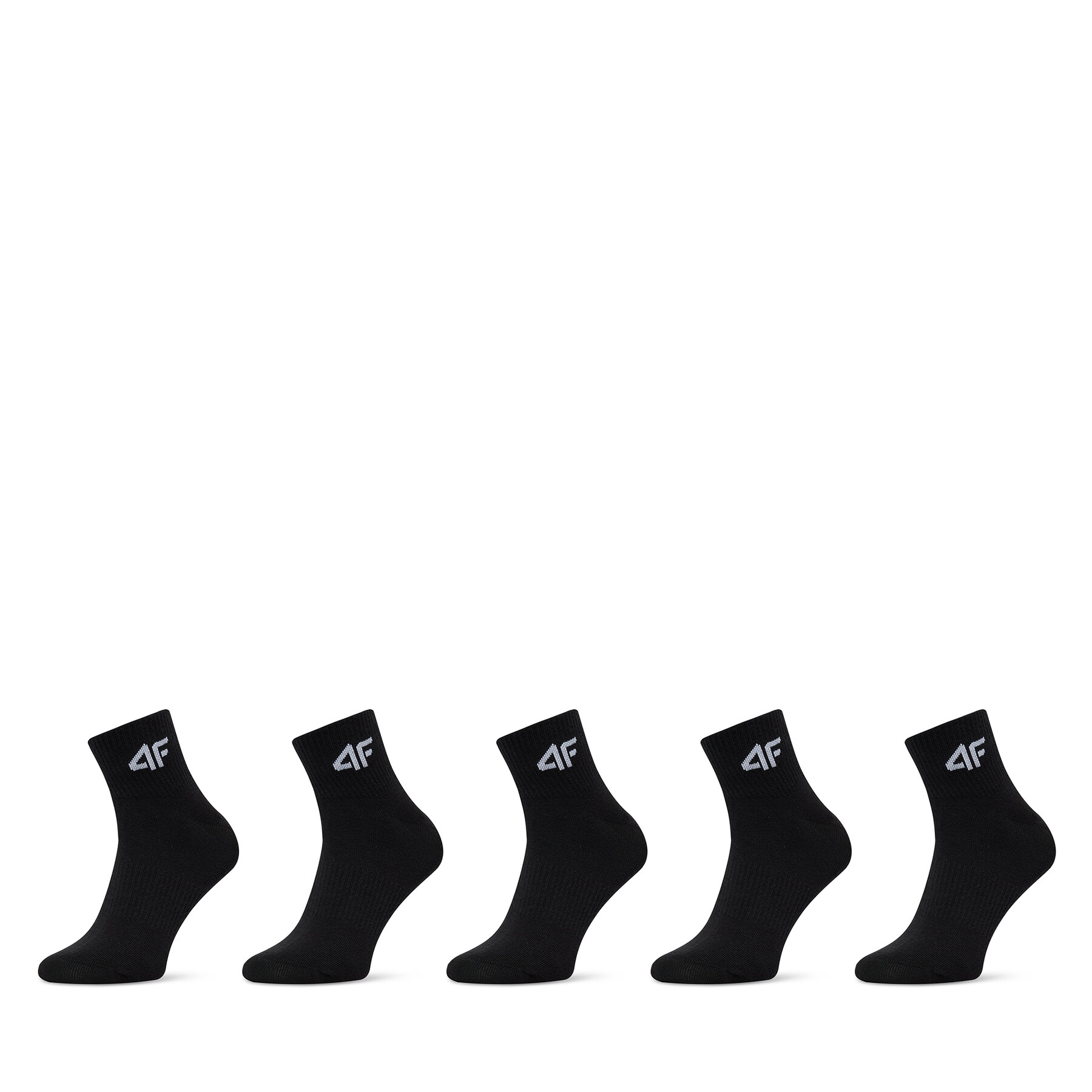 5er-Set hohe Unisex-Socken 4F 4FJWMM00USOCU295 Schwarz von 4F