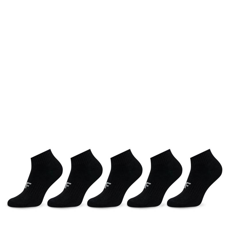 5er-Set niedrige Kindersocken 4F 4FJWAW23USOCM235 Schwarz von 4F