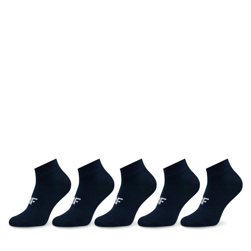 5er-Set niedrige Kindersocken 4F 4FJWAW23USOCM235 Dunkelblau von 4F