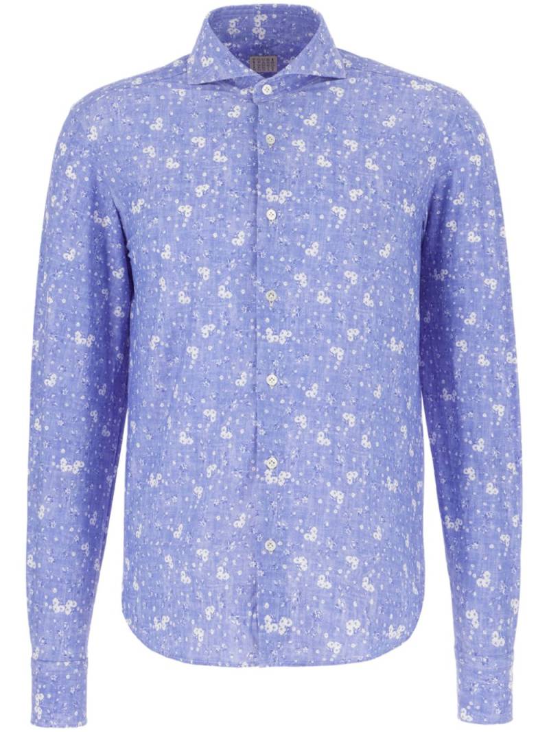 4FF floral-print shirt - Blue von 4FF