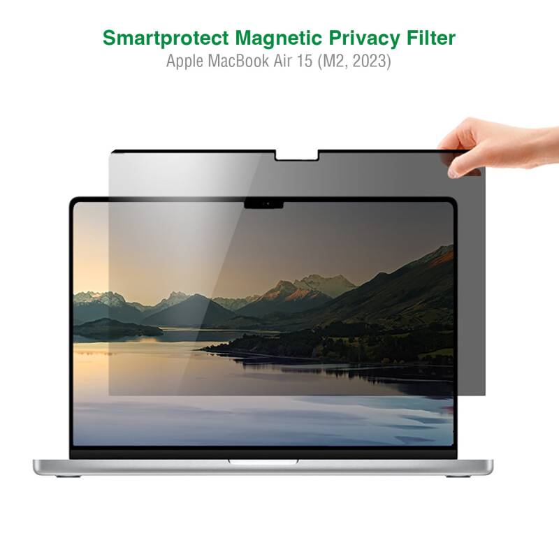 4smarts Displayschutzfolie »Magnetic Privacy Filter«, für Apple MacBook Air 15 (M2), Blickschutz Magnetbefestigung Case Friendly von 4smarts