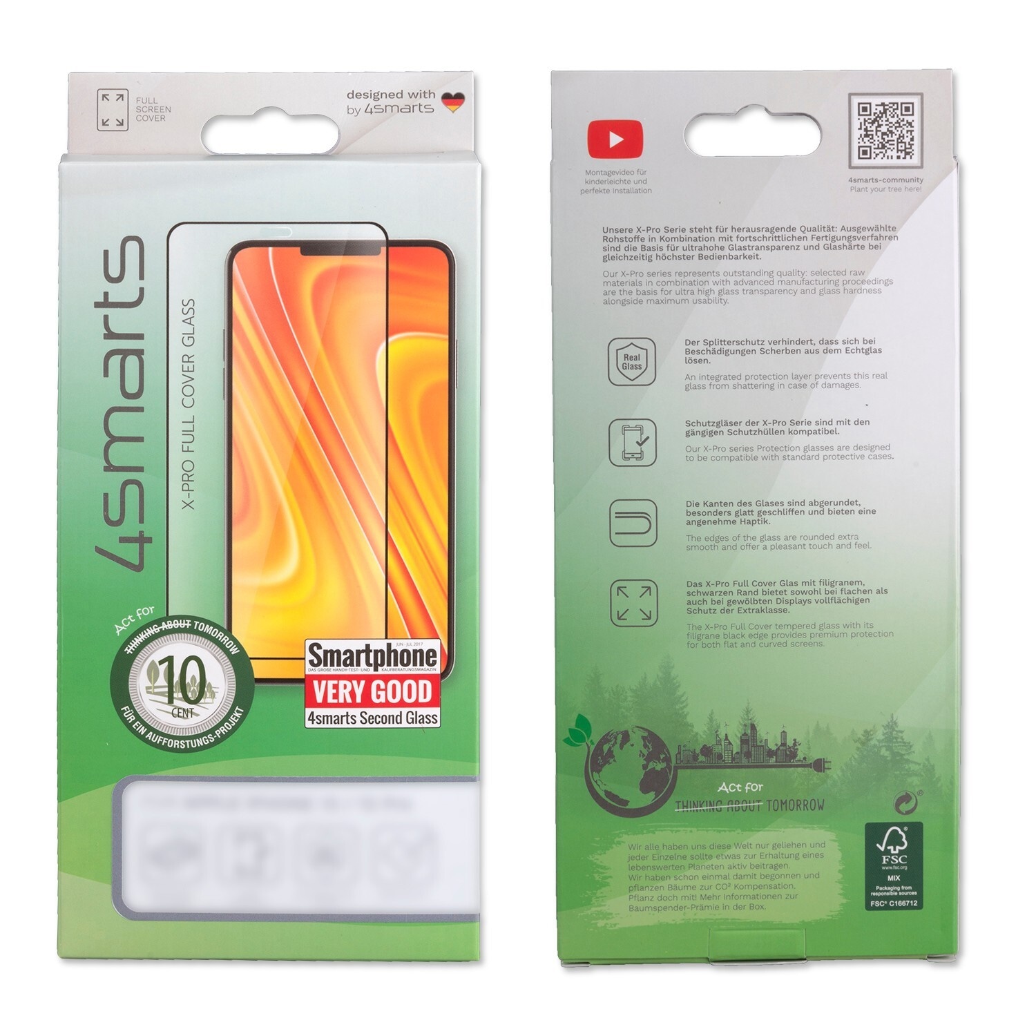 4smarts Displayschutzglas »Second Glass X-Pro Full Cover - iPhone 14 Pro« von 4smarts