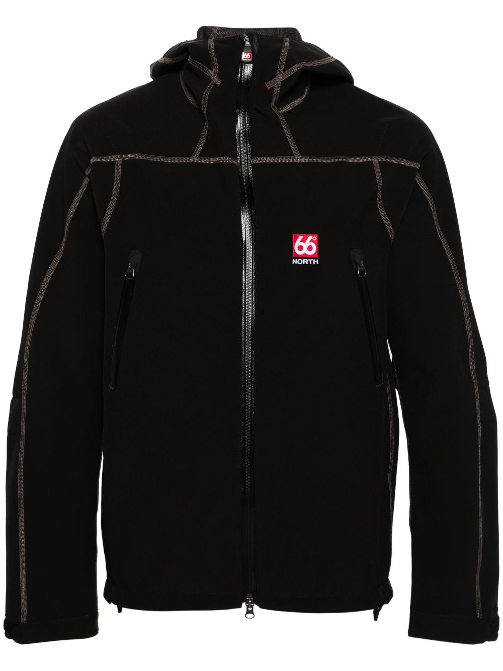 66 North Vatnajokull Polartec® hooded jacket - Black von 66 North