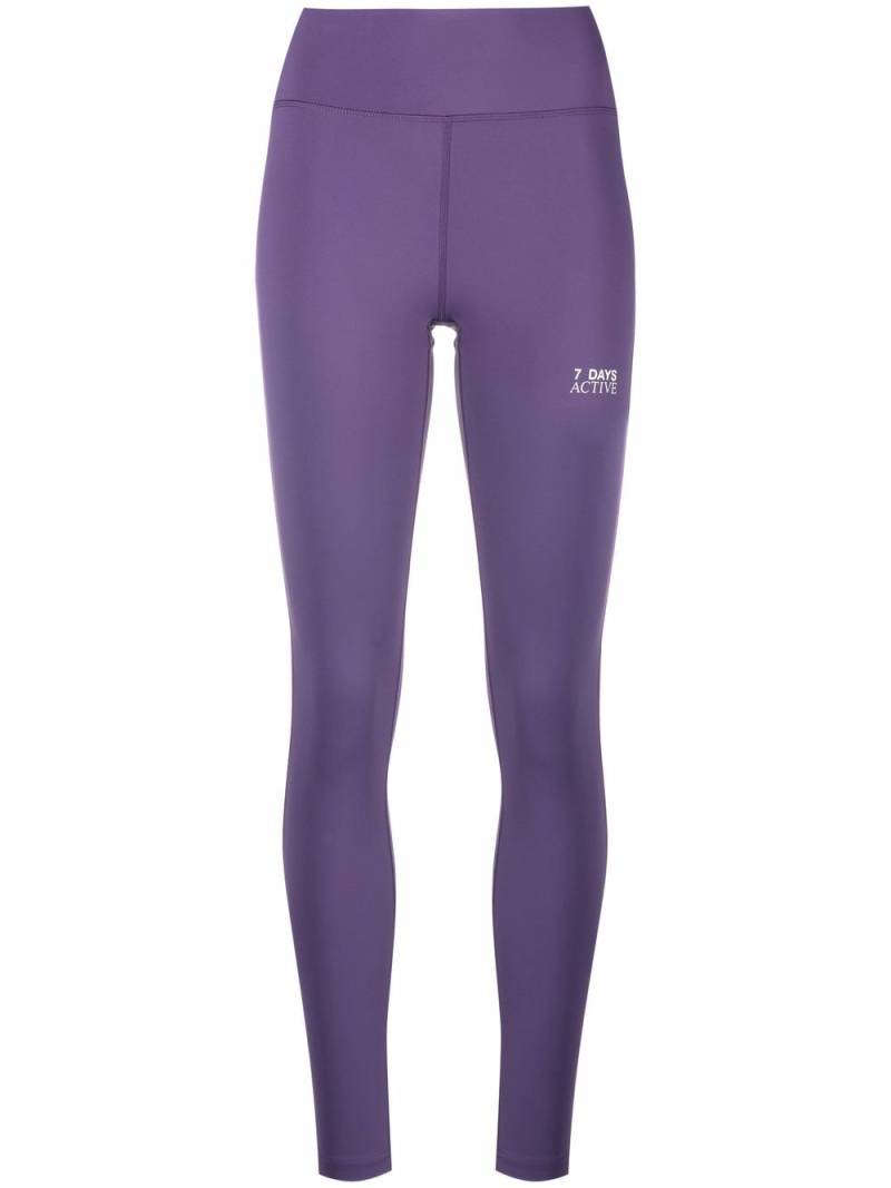 7 DAYS Active logo-print leggings - Purple von 7 DAYS Active