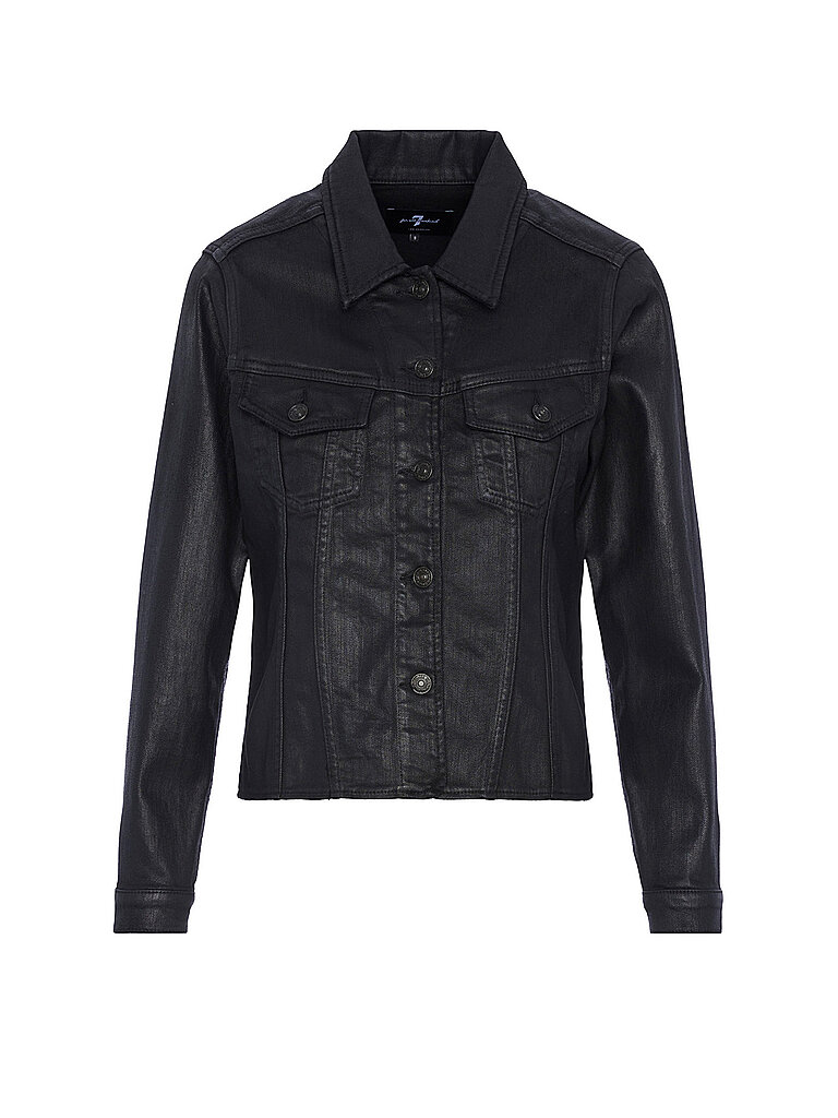 7 FOR ALL MANKIND Jeansjacke MILA  schwarz | L von 7 For All Mankind