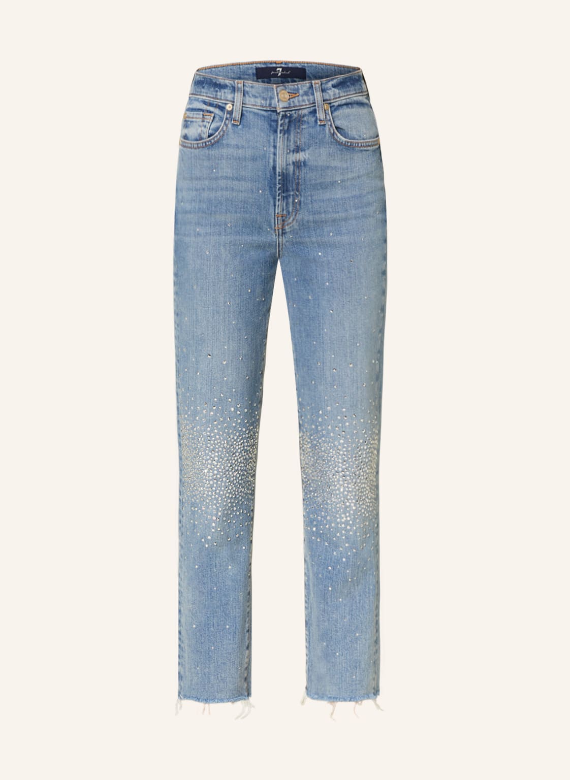 7 For All Mankind 7/8-Jeans Logan Mit Schmucksteinen blau von 7 For All Mankind