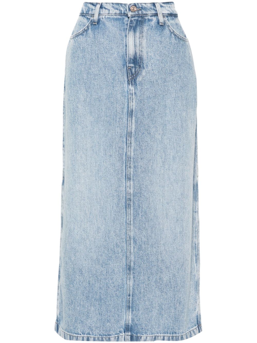 7 For All Mankind Abyss denim midi skirt - Blue von 7 For All Mankind