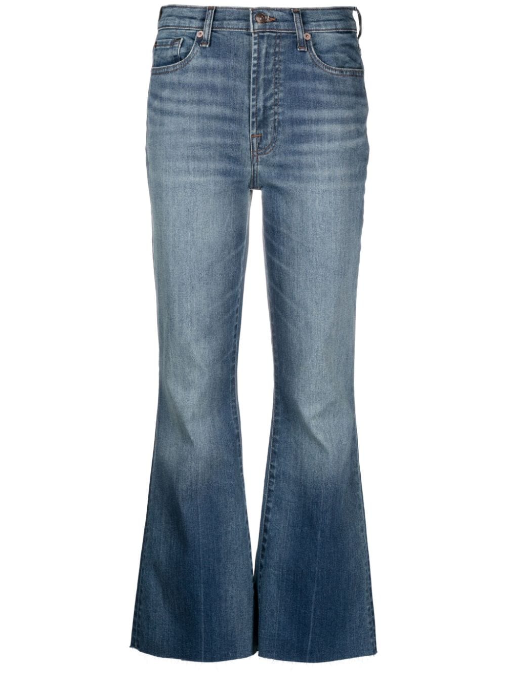 7 For All Mankind Betty Boot Traveller high-rise cropped bootcut jeans - Blue von 7 For All Mankind