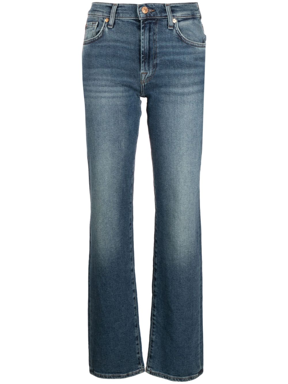7 For All Mankind Ellie mid-rise straight-leg jeans - Blue von 7 For All Mankind