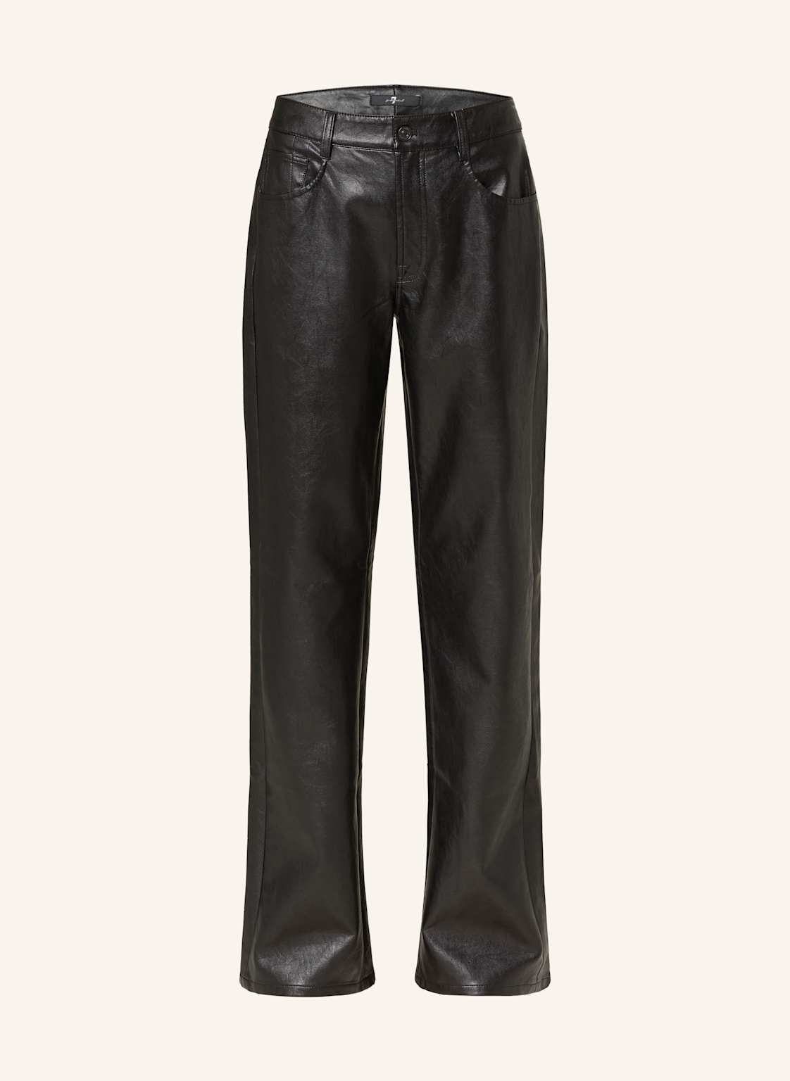 7 For All Mankind Hose In Lederoptik schwarz von 7 For All Mankind