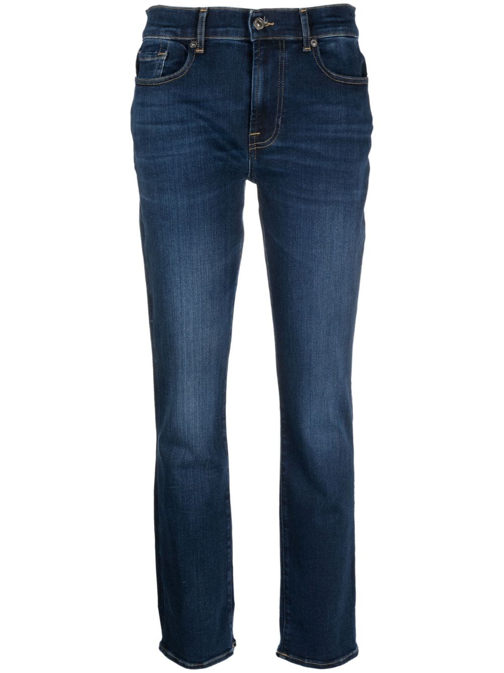 7 For All Mankind Illusion mid-rise cropped jeans - Blue von 7 For All Mankind