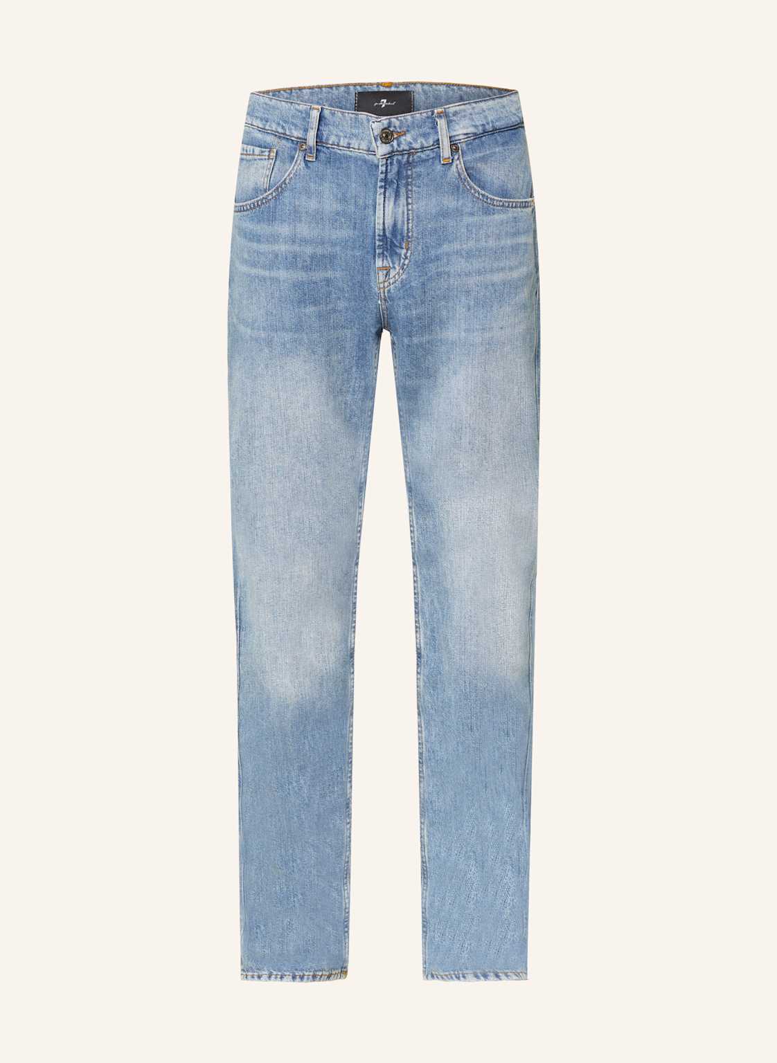 7 For All Mankind Jeans The Straight Station Straight Fit Mit Leinen blau von 7 For All Mankind