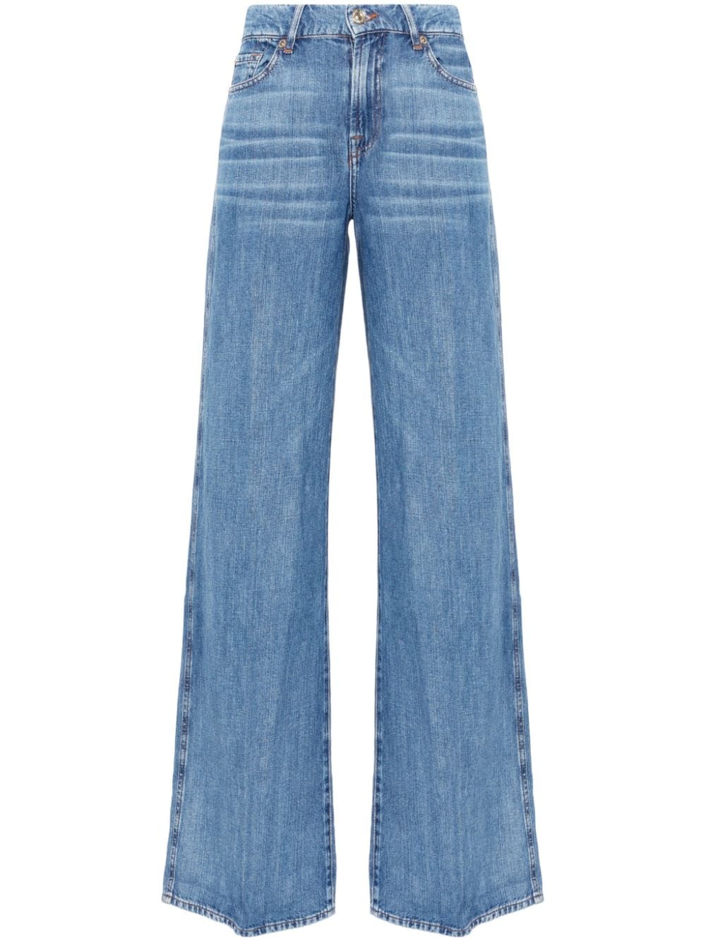 7 For All Mankind Lotta high-rise flared jeans - Blue von 7 For All Mankind