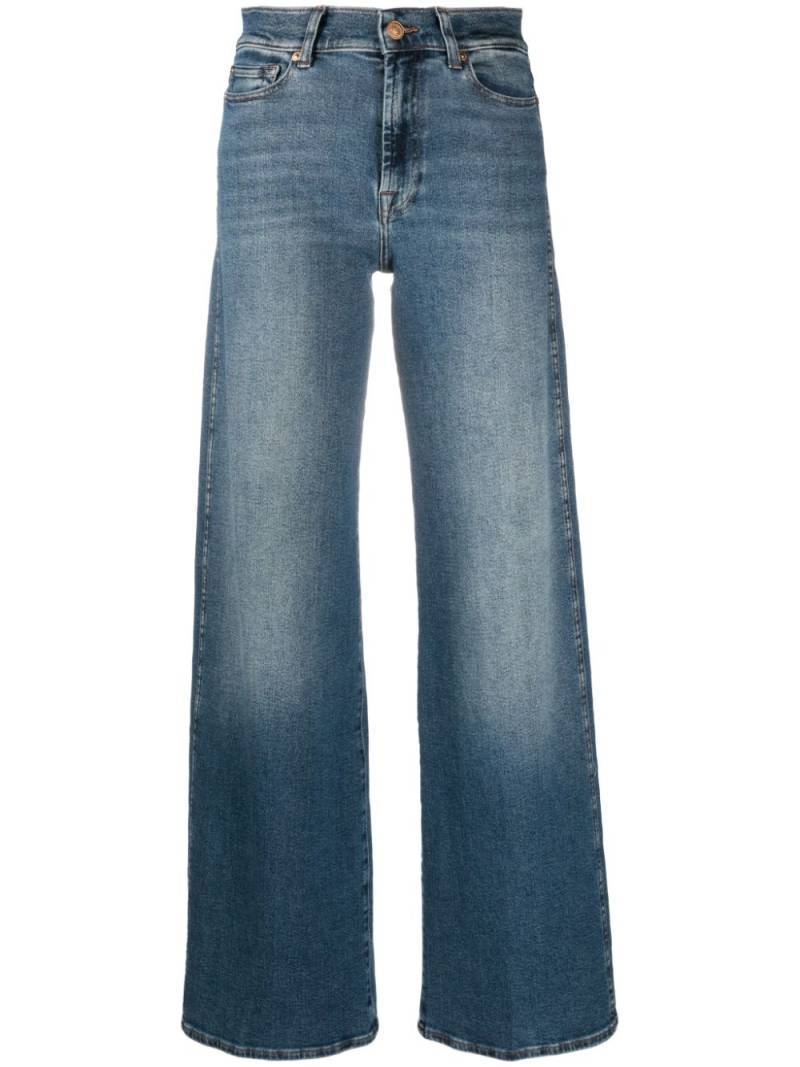 7 For All Mankind Lotta high-rise wide-leg jeans - Blue von 7 For All Mankind