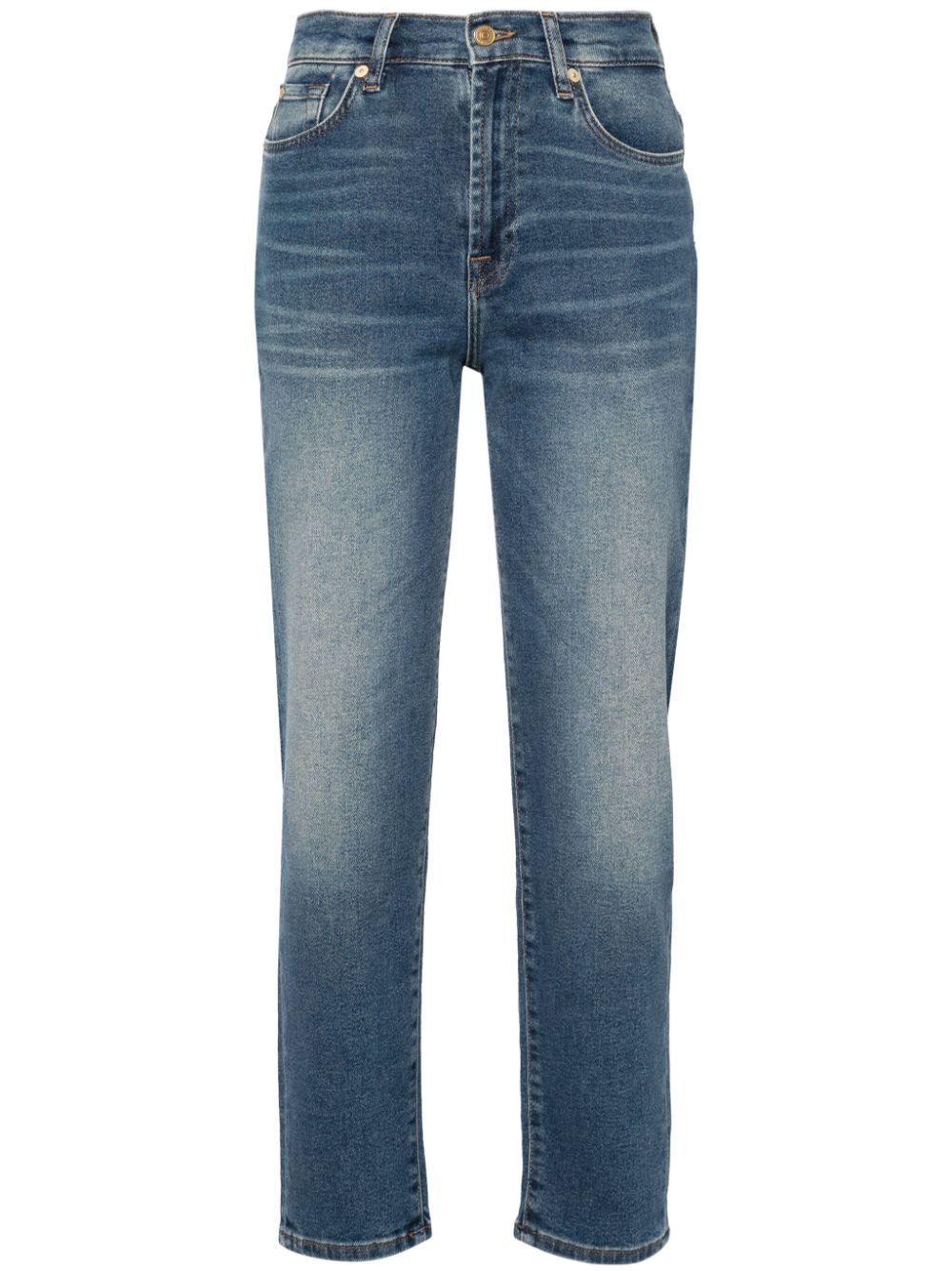 7 For All Mankind Malia high-rise tapered jeans - Blue von 7 For All Mankind