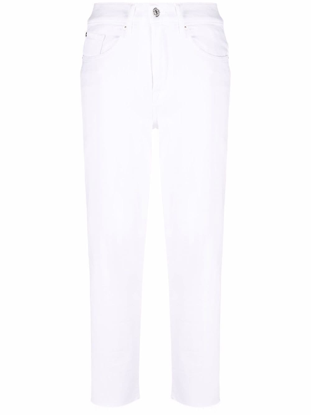 7 For All Mankind Malia high-waisted straight-leg jeans - White von 7 For All Mankind