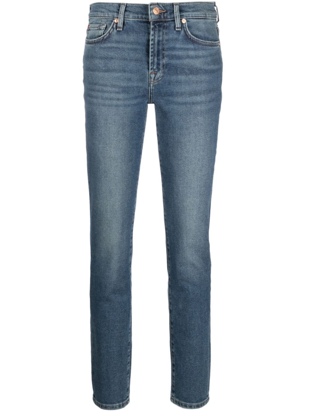 7 For All Mankind Roxanne mid-rise slim-cut jeans - Blue von 7 For All Mankind