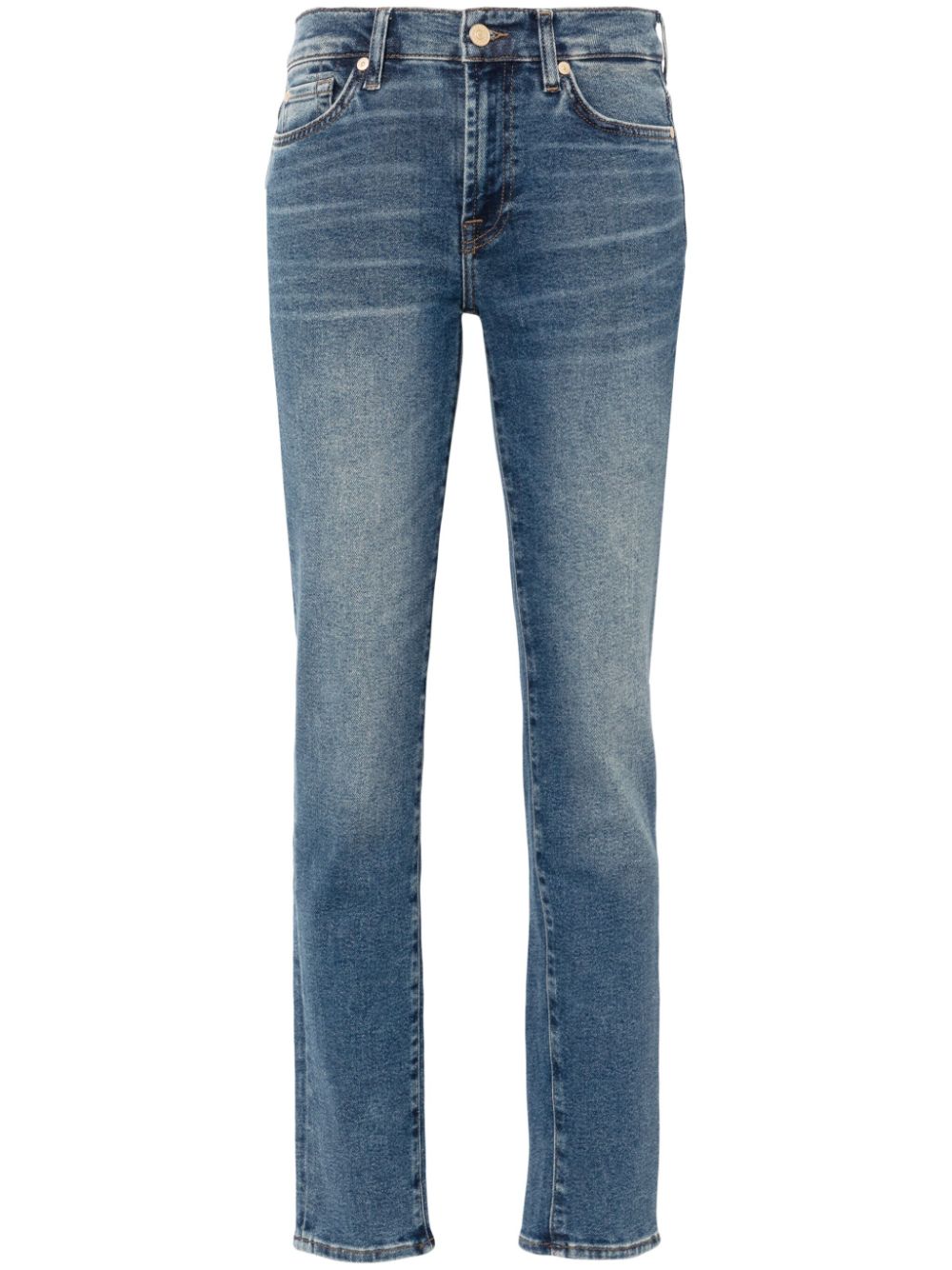 7 For All Mankind Roxanne slim-fit cropped jeans - Blue von 7 For All Mankind