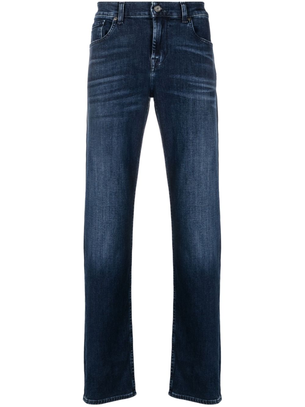 7 For All Mankind Slimmy Lukewarm Jeans In Dark Blue von 7 For All Mankind