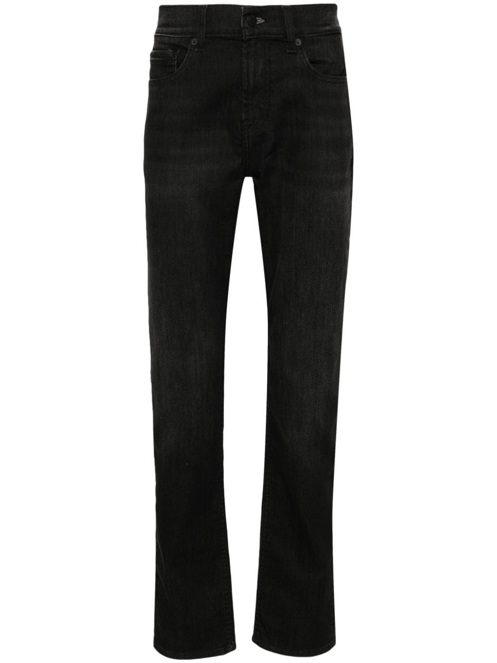 7 For All Mankind Slimmy mid-rise slim-fit jeans - Black von 7 For All Mankind