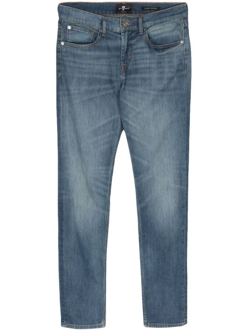 7 For All Mankind Slimmy mid-rise tapered jeans - Blue von 7 For All Mankind