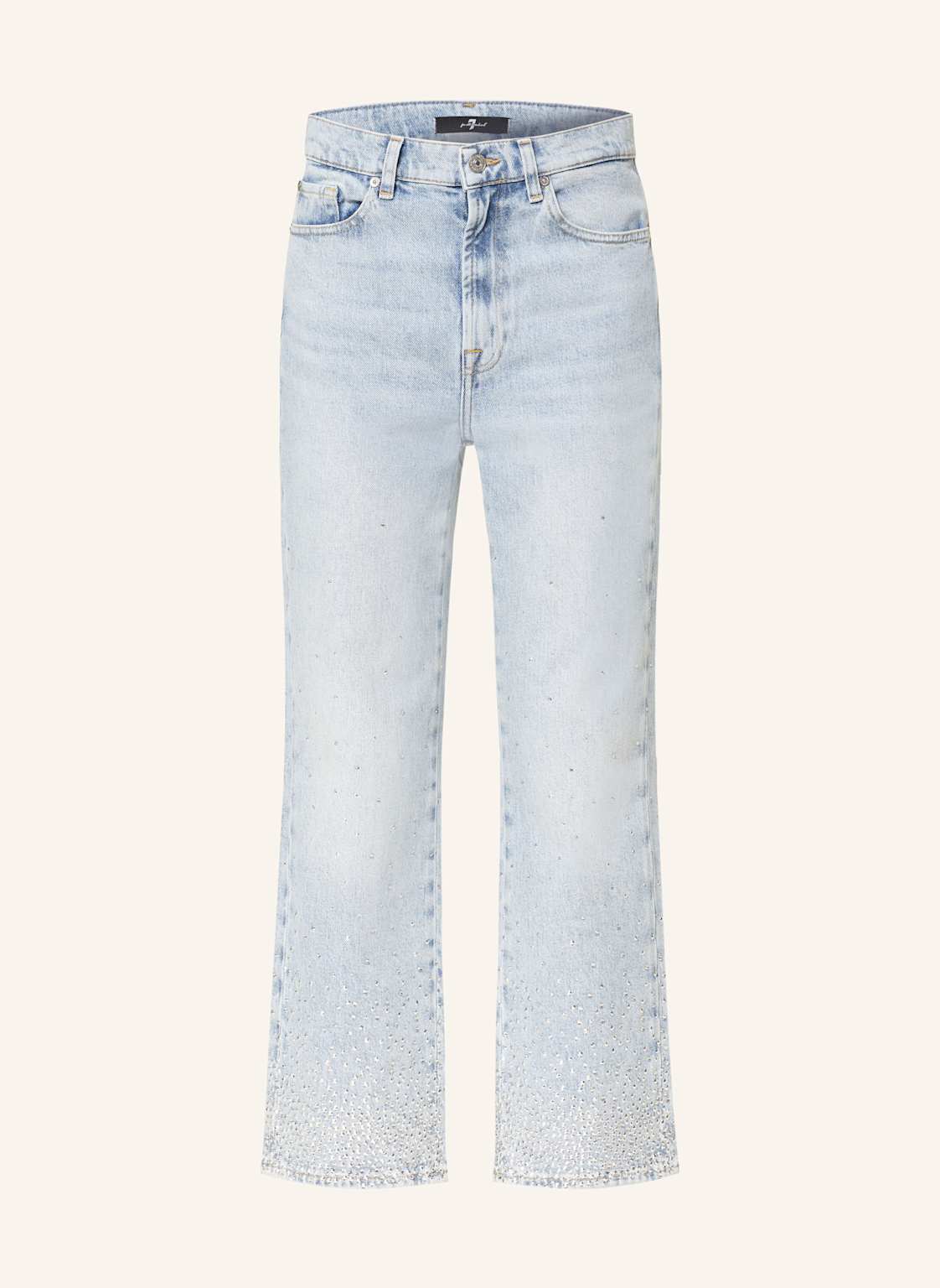 7 For All Mankind Straight Jeans Logan Stovepipe Mit Schmucksteinen blau von 7 For All Mankind