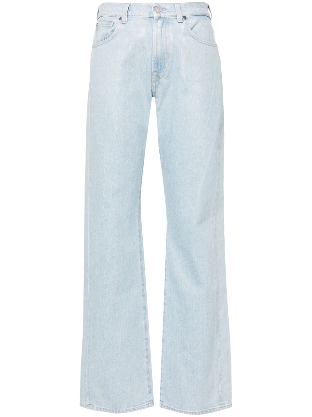 7 For All Mankind Tess high-rise straight-leg jeans - Blue von 7 For All Mankind