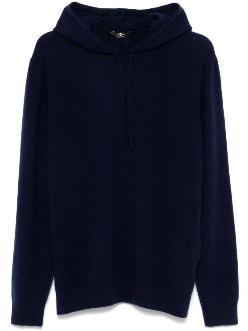 7 For All Mankind cashmere hoodie - Blue von 7 For All Mankind