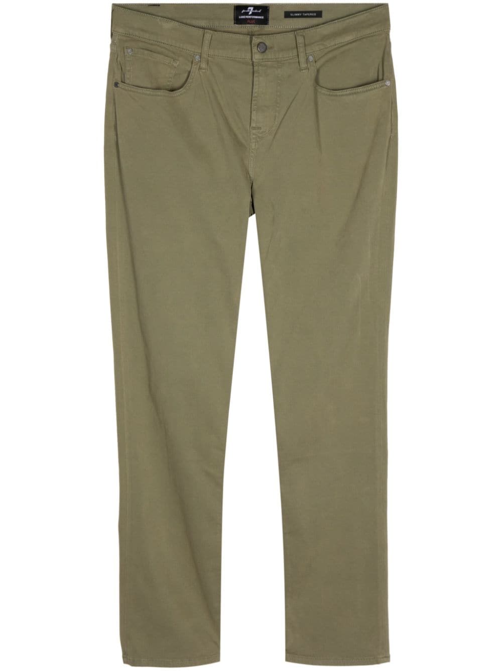 7 For All Mankind cotton-blend tapered trousers - Green von 7 For All Mankind