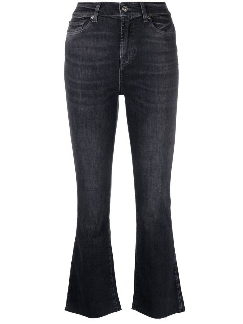 7 For All Mankind cropped flared jeans - Black von 7 For All Mankind