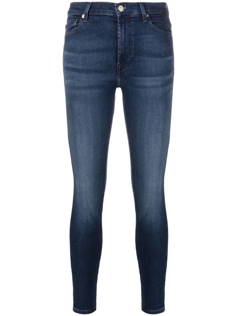 7 For All Mankind faded skinny jeans - Blue von 7 For All Mankind