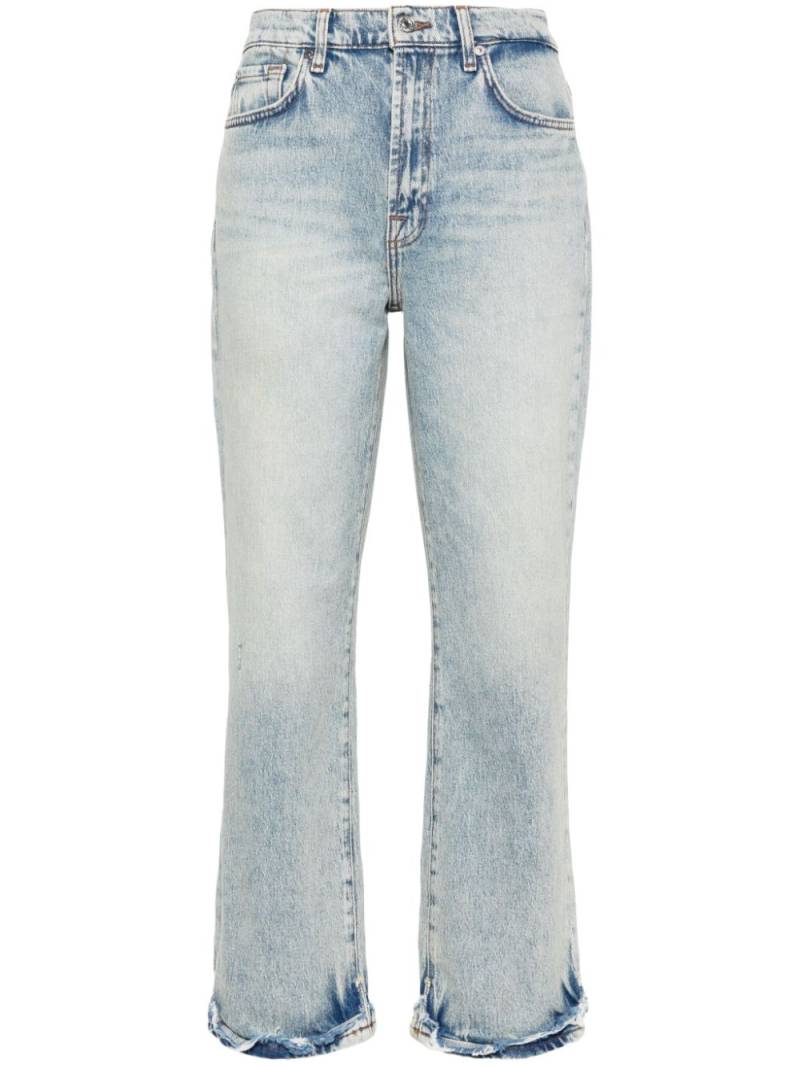 7 For All Mankind frayed-hem cropped jeans - Blue von 7 For All Mankind