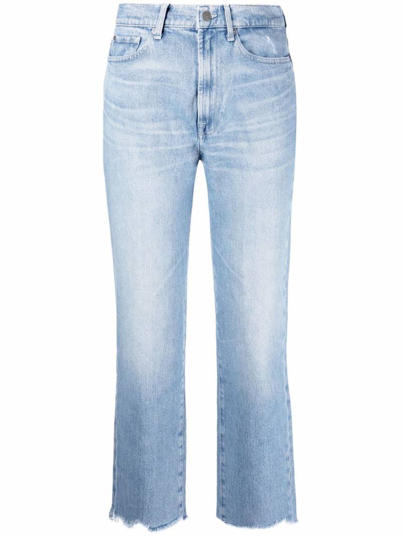 7 For All Mankind high-rise cropped Logan jeans - Blue von 7 For All Mankind