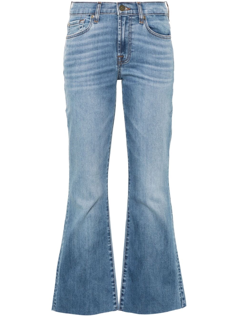 7 For All Mankind mid-rise cropped flared jeans - Blue von 7 For All Mankind