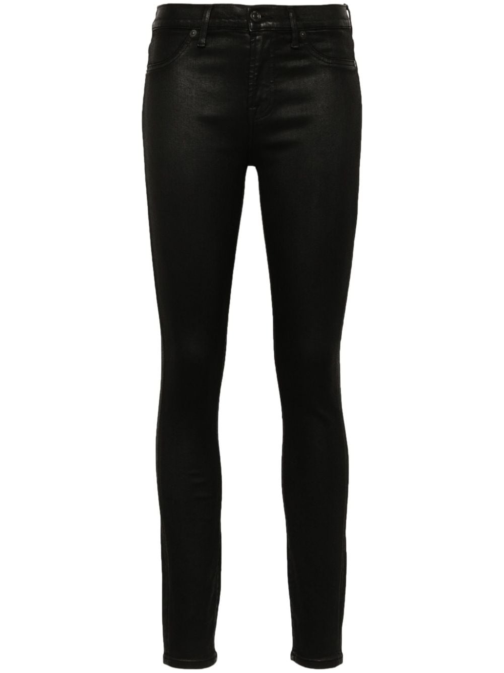 7 For All Mankind mid-rise skinny jeans - Black von 7 For All Mankind