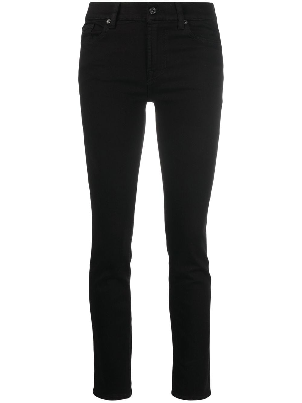 7 For All Mankind mid-rise skinny jeans - Black von 7 For All Mankind