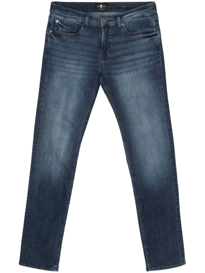 7 For All Mankind mid-rise slim-fit jeans - Blue von 7 For All Mankind