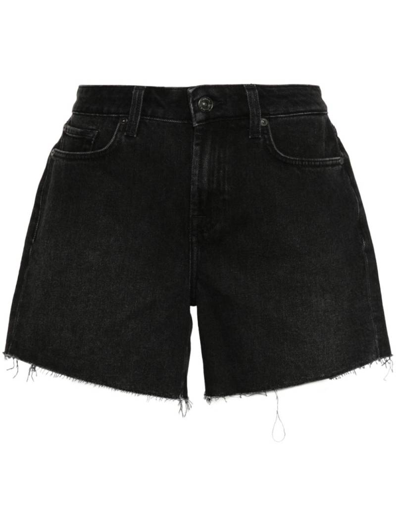 7 For All Mankind raw-cut denim shorts - Black von 7 For All Mankind